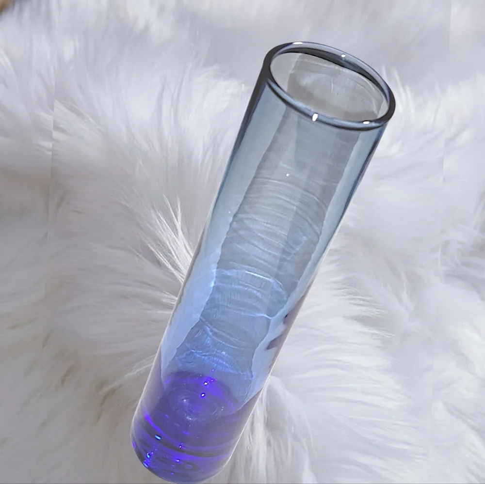 Libbey Blue Ombre Tall Glass Vase